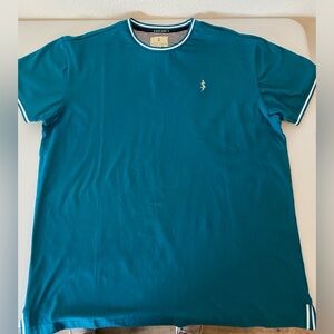 Scott James T Shirt Teal/White Mens XL